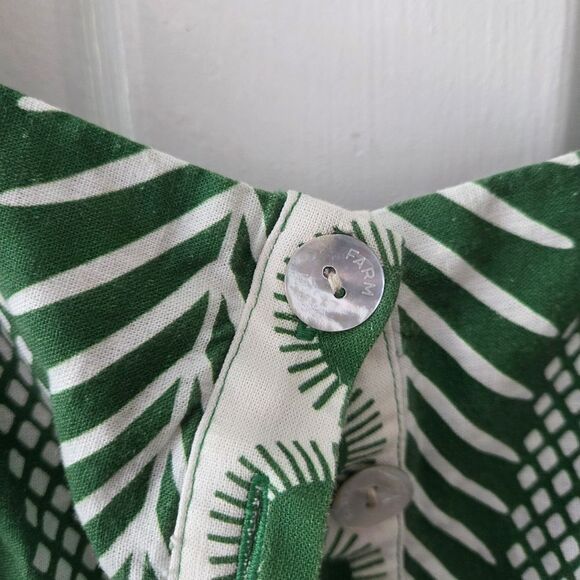 FARM Rio Green and White Tropical LE Jumpsuit - Picture 5 of 7